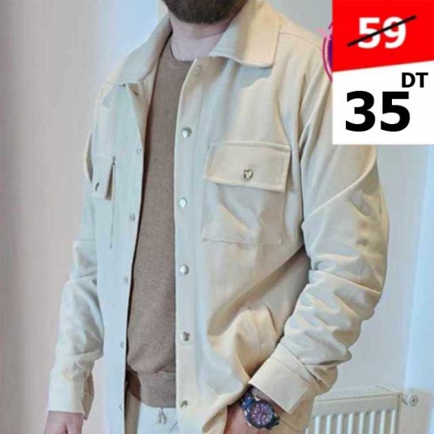 Veste chemise beige
